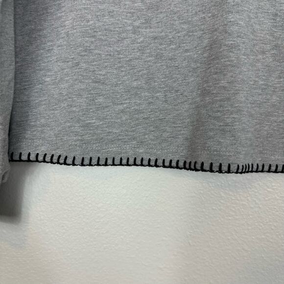 L'Agence Helena V-Neck Sweatshirt Grey Small - Picture 4 of 8